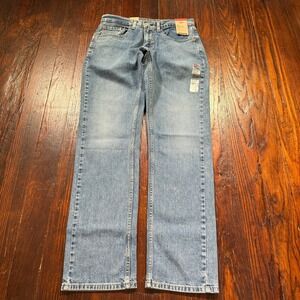 Levis 559 Jeans Mens 31x34 Blue Relaxed Straight Fit Stretch Faded Whiskers